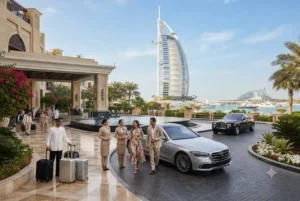 Burj Al Arab hotel in Dubai representing luxury hospitality career opportunities