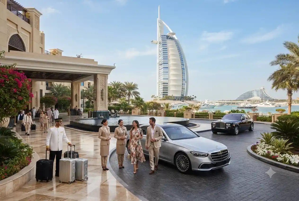 Burj Al Arab hotel in Dubai representing luxury hospitality career opportunities