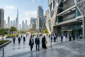 Modern Dubai government office representing public sector career opportunities