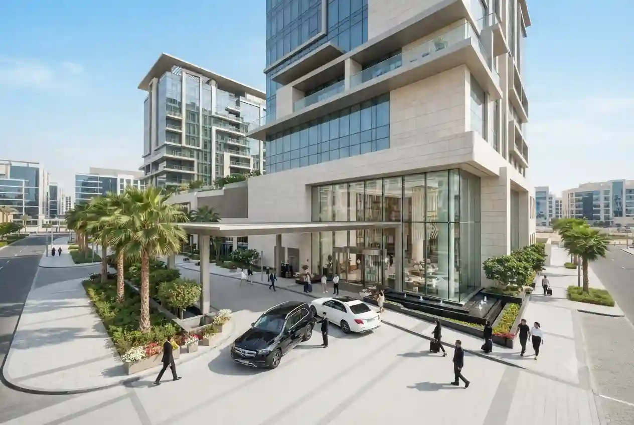 Modern hotel located near Dubai Healthcare City hospitals and clinics
