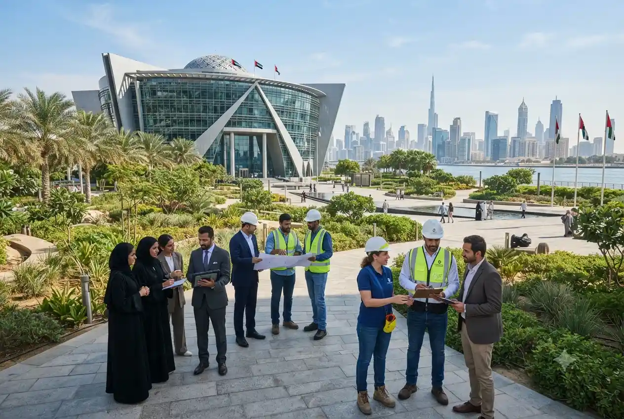 Dubai Municipality headquarters representing government career opportunities in Dubai