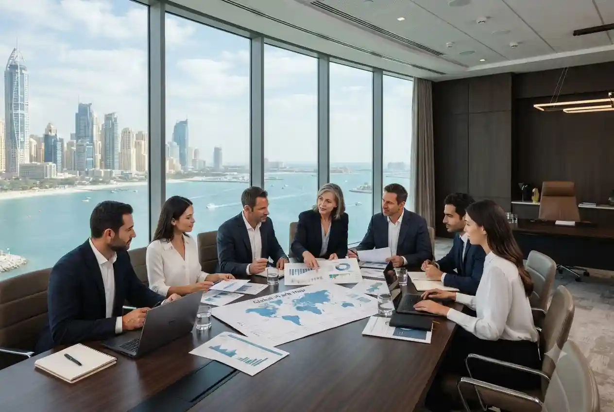 Corporate office representing Ajman offshore company formation and international business registration in the UAE.