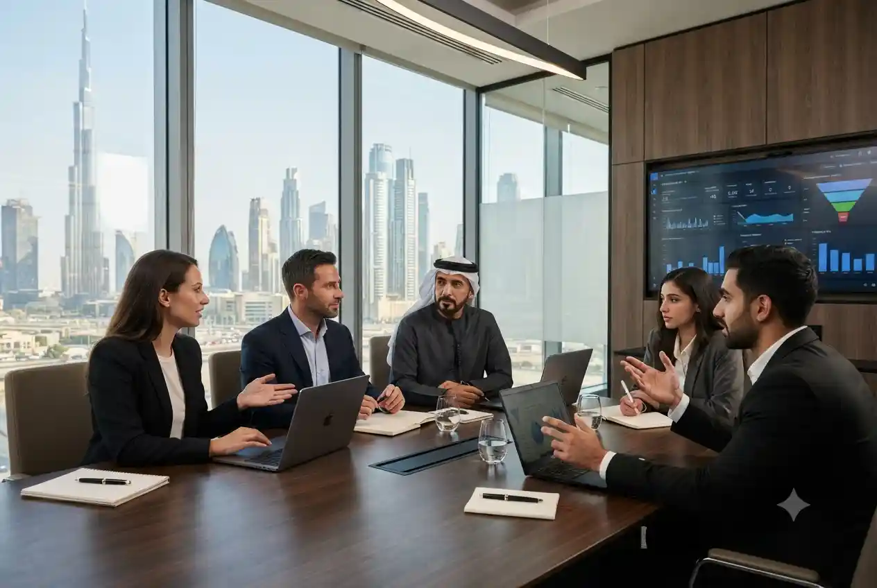 UAE business owner evaluating a digital marketing agency strategy