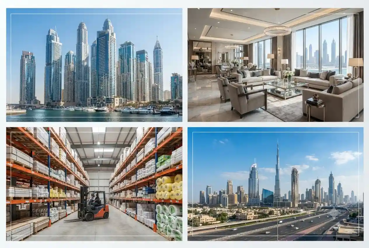 Modern representation of Danube Group businesses in the UAE