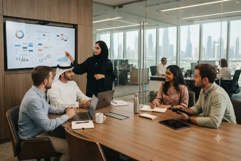 UAE digital marketing team planning a content marketing strategy