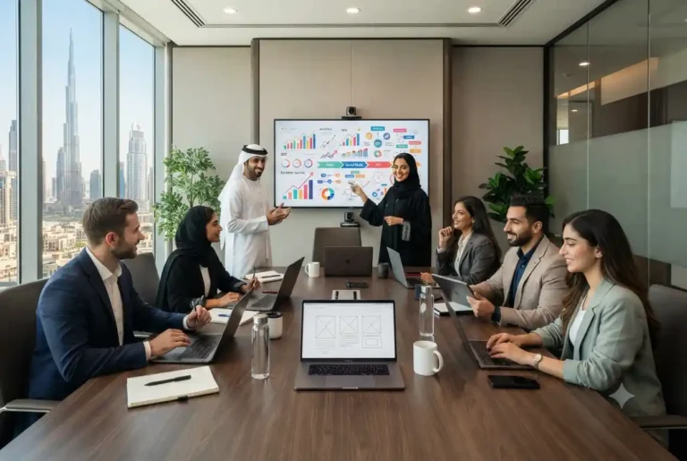 UAE marketing team developing a digital marketing strategy and roadmap