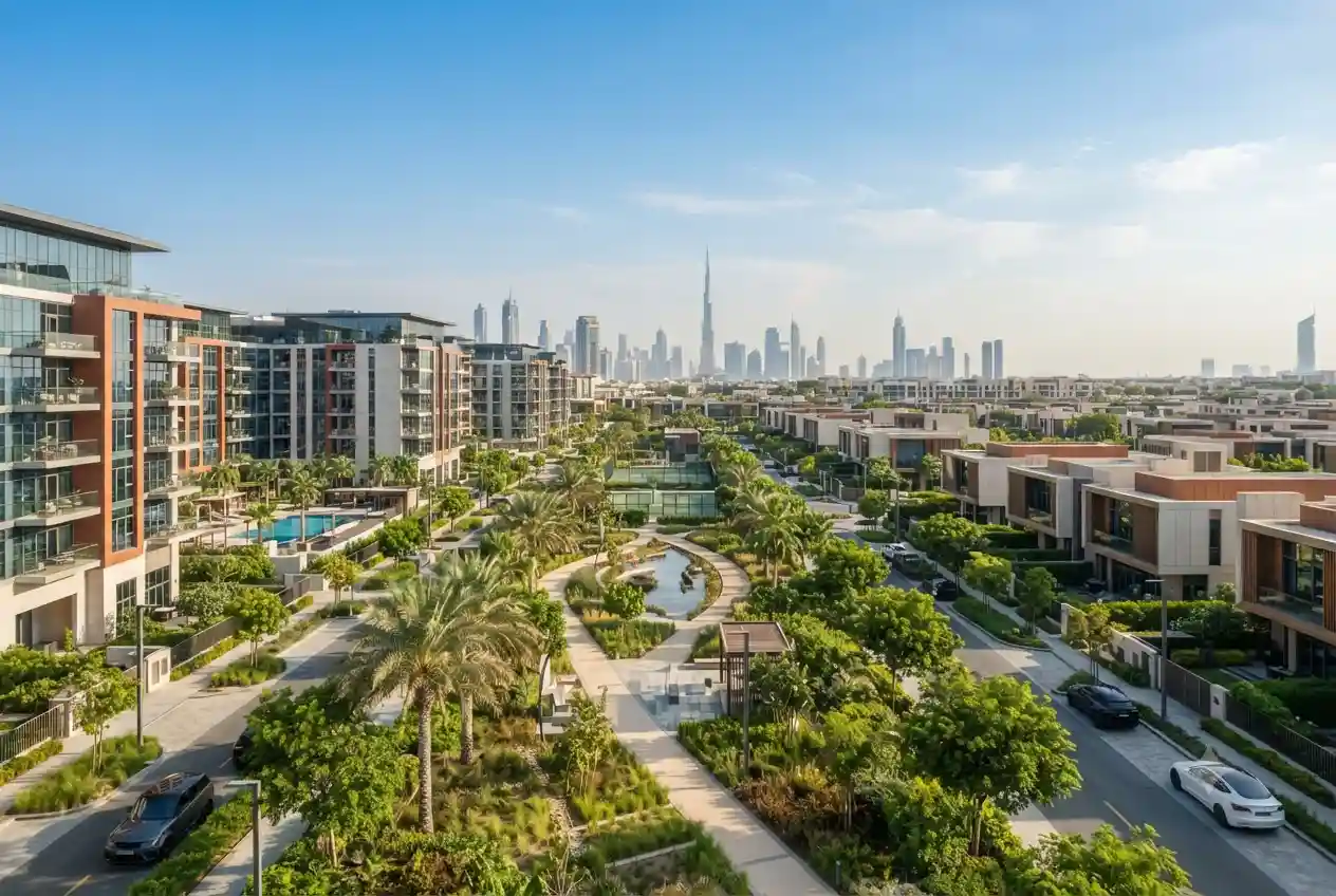 Modern residential development by Dubai Properties in Dubai