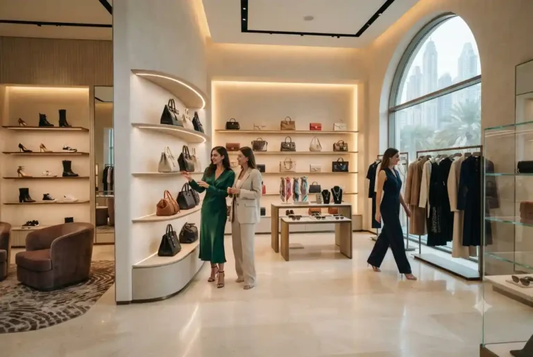 Luxury fashion boutique featuring designer clothing and accessories in Dubai