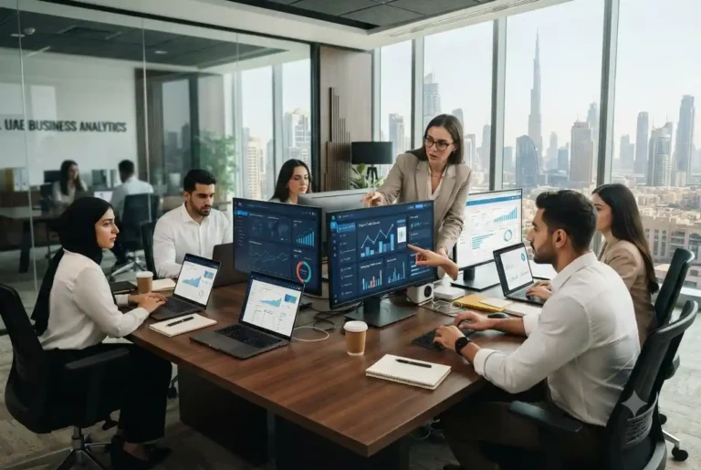 SEO advertising agency team managing search marketing campaigns for UAE businesses