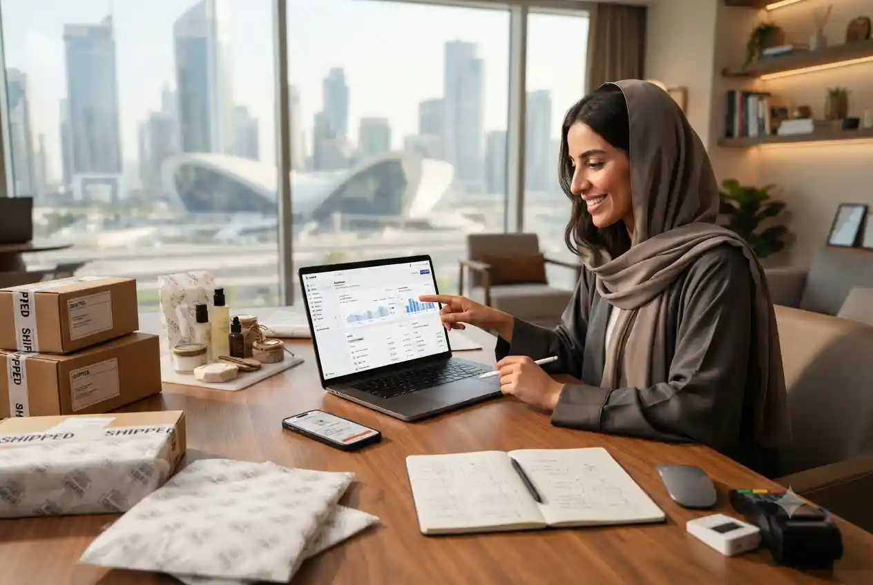 Entrepreneur starting an ecommerce business in the UAE