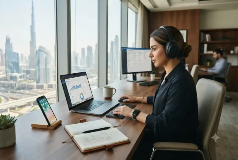 Entrepreneur starting an internet business in the UAE