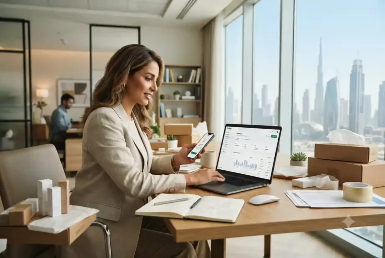 Entrepreneur starting an online business in Dubai