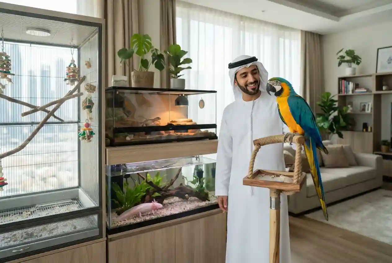 Exotic companion animals in professionally maintained habitats in the UAE